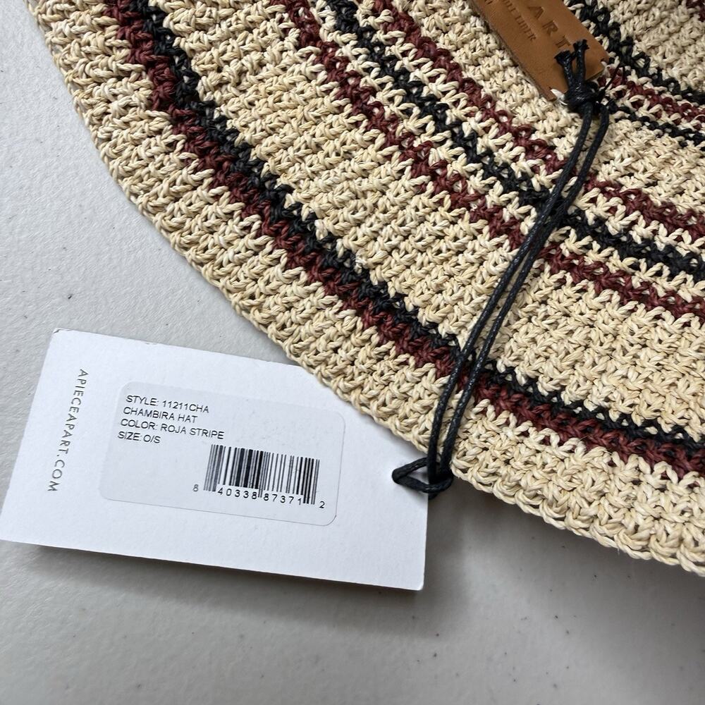 Apiece Apart Chambira Hat Tan Red Stripe - Picture 4 of 5